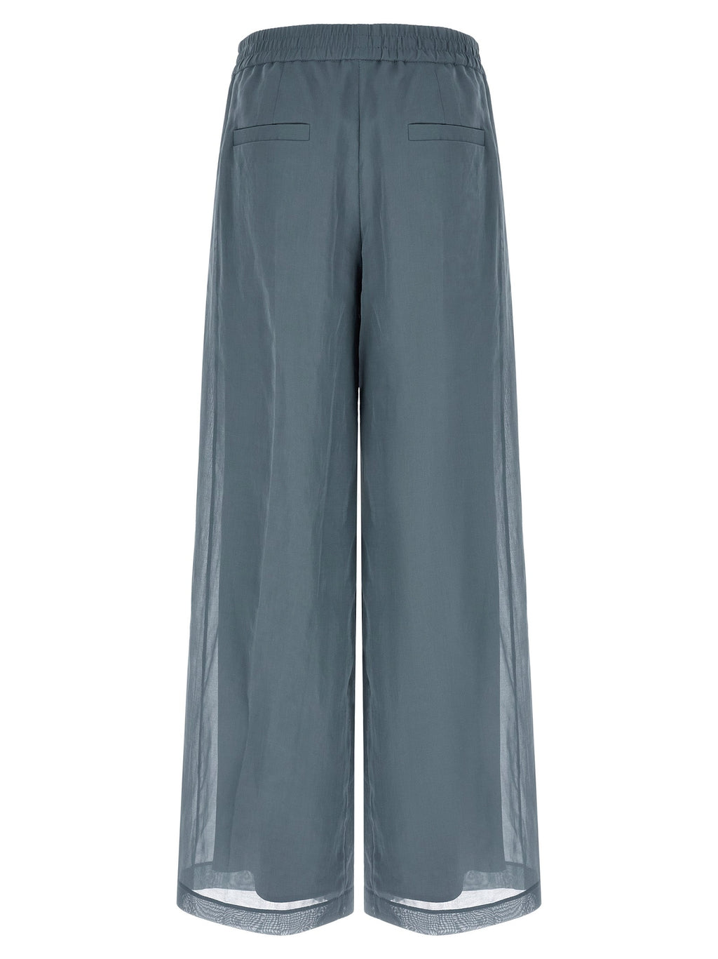 Brunello Cucinelli Blue Cotton Casual Pants