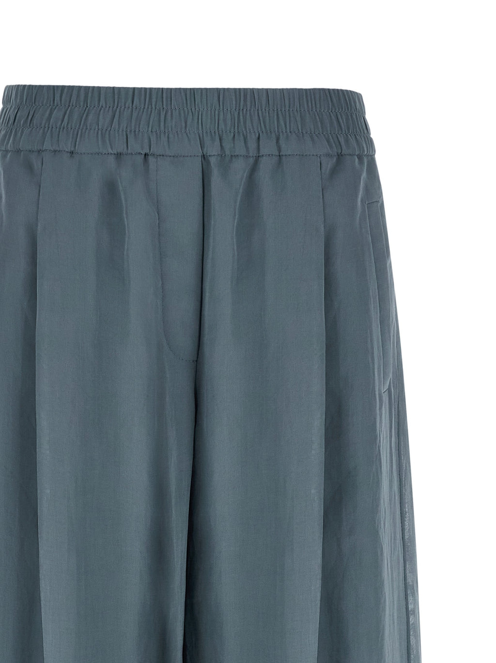 Brunello Cucinelli Blue Cotton Casual Pants