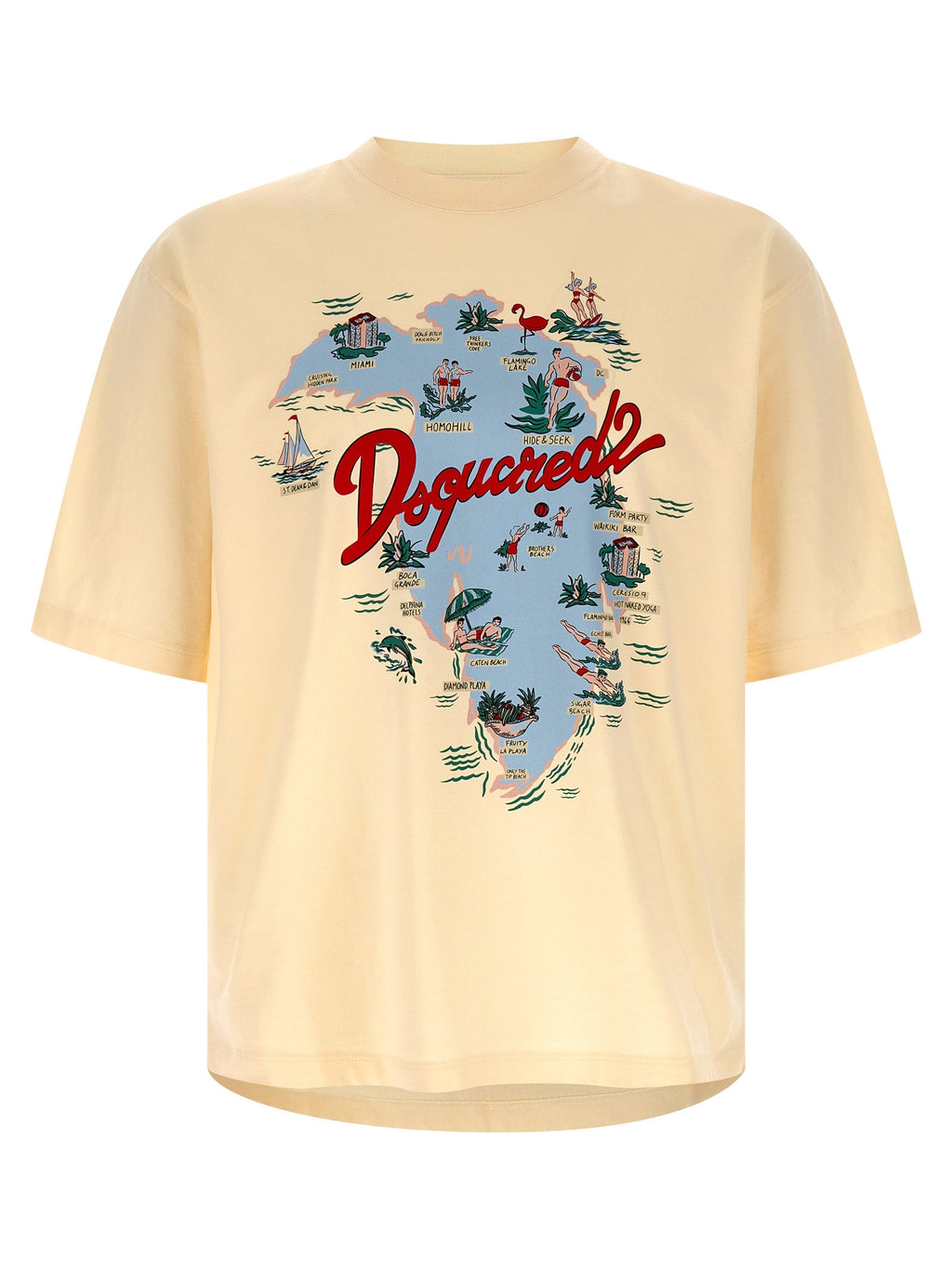 Dsquared² Beige Cotton T-Shirt