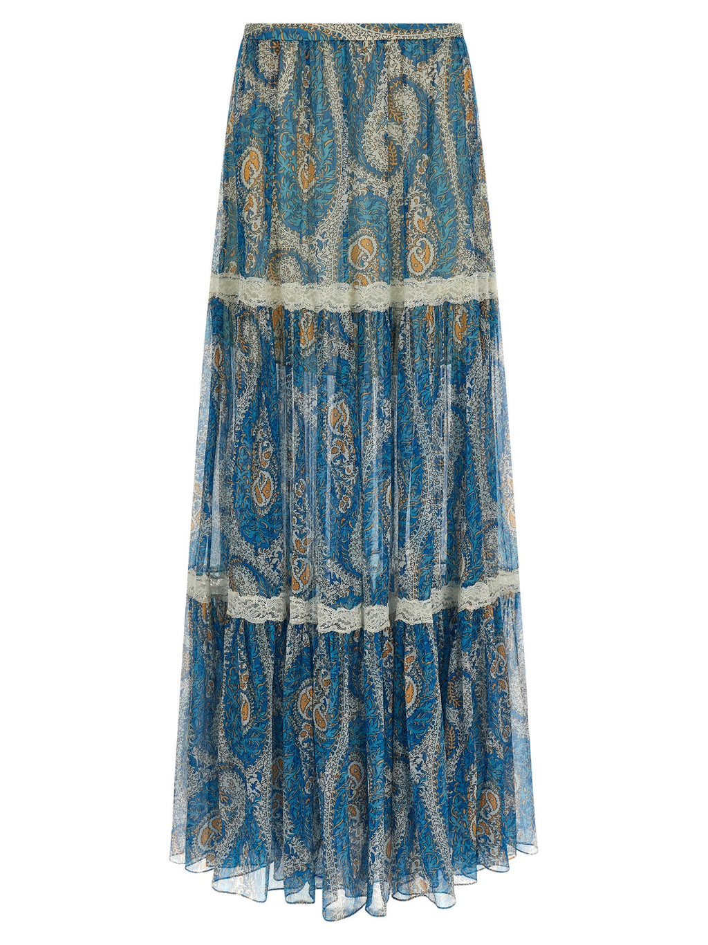 Etro Blue Silk Mini Skirt