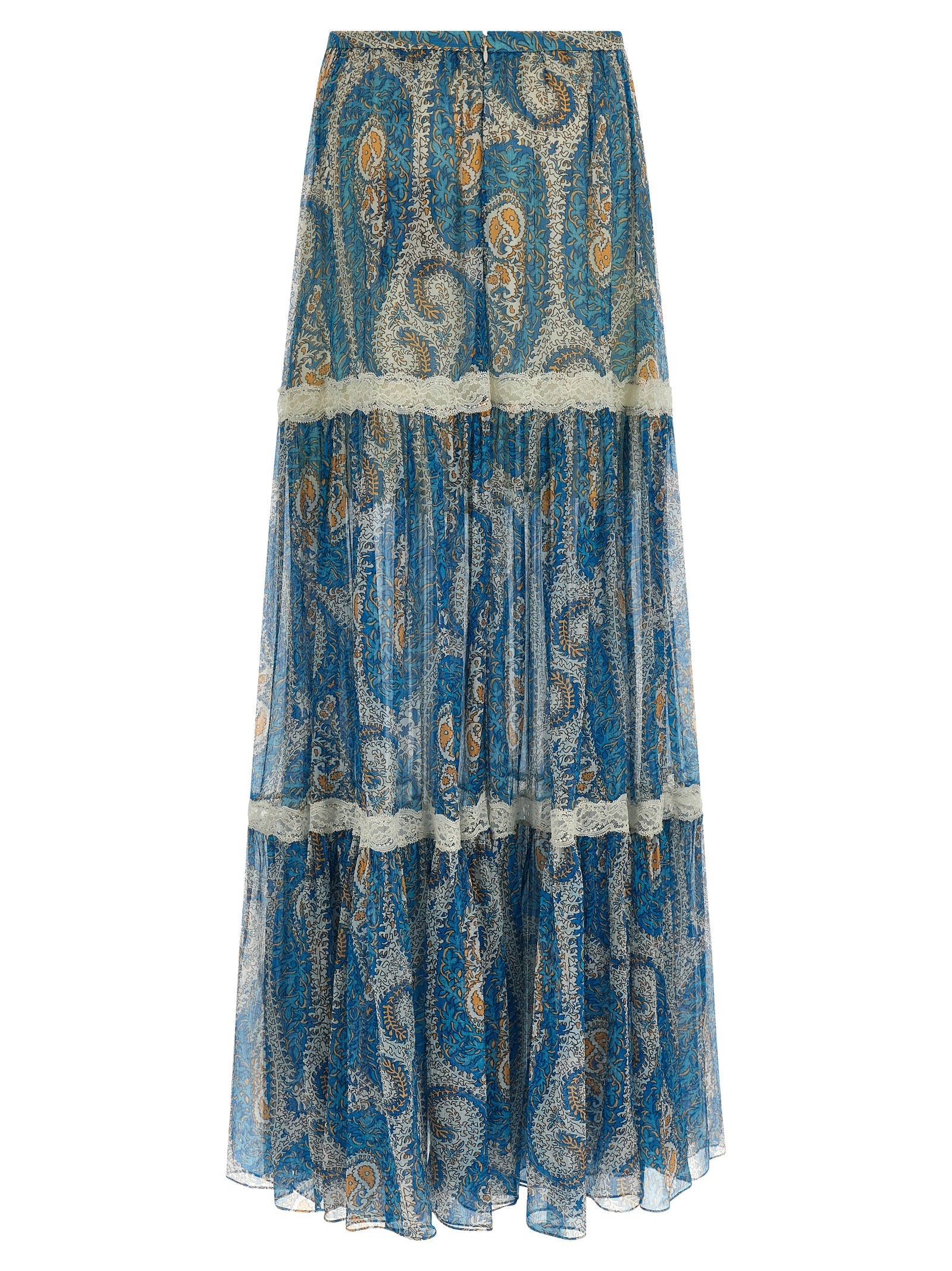 Etro Blue Silk Mini Skirt