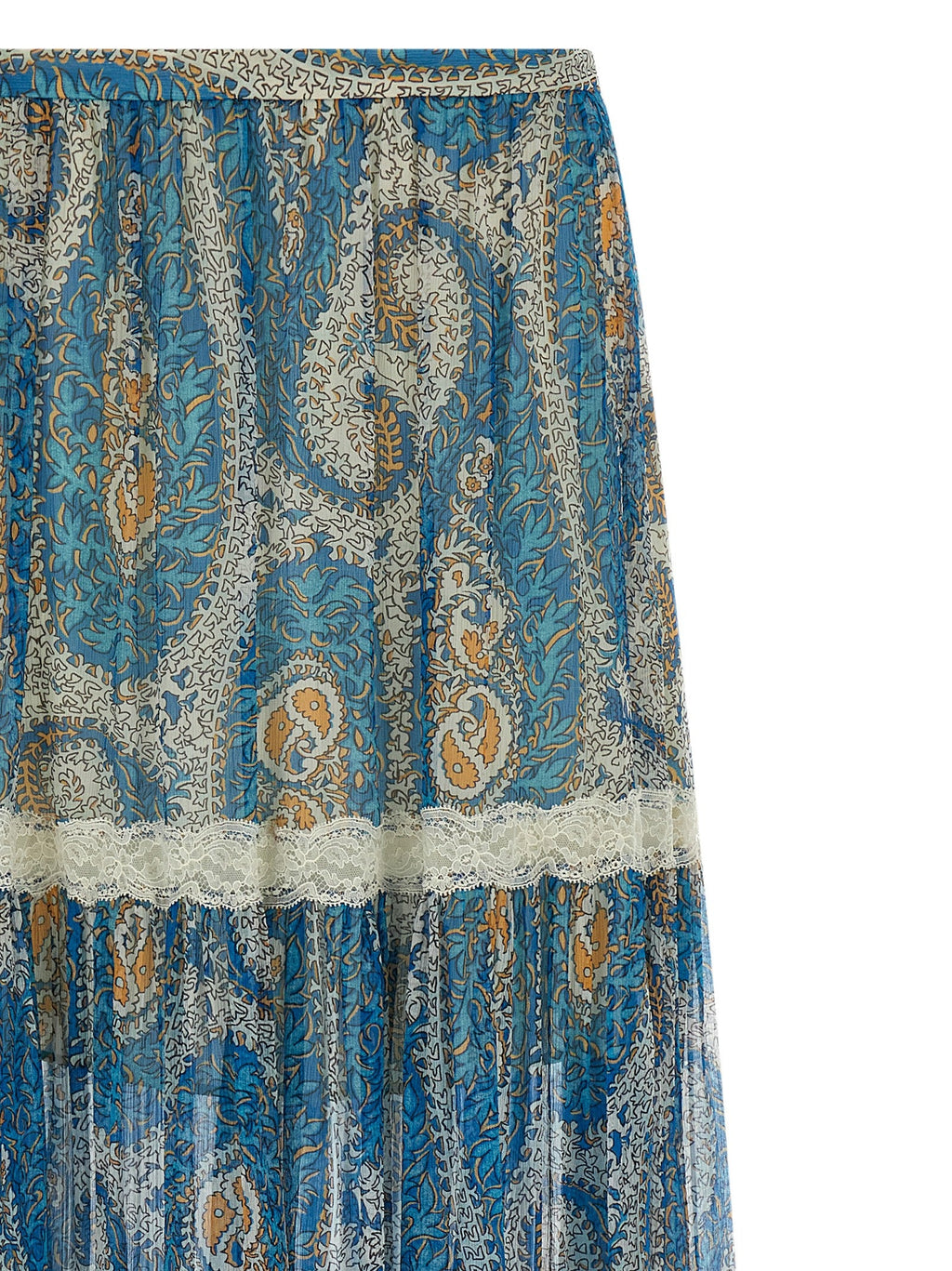 Etro Blue Silk Mini Skirt