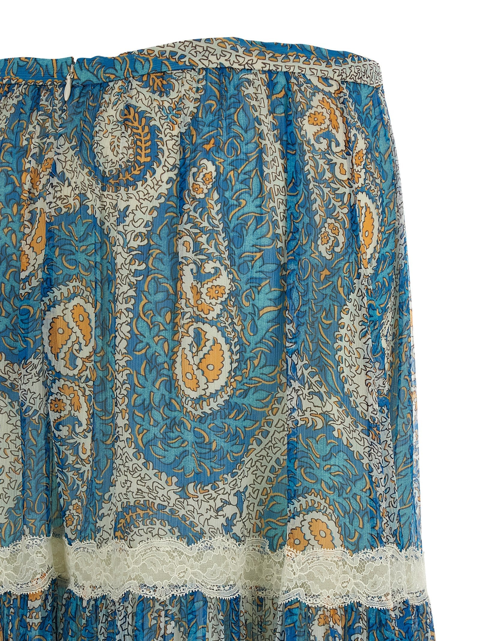 Etro Blue Silk Mini Skirt