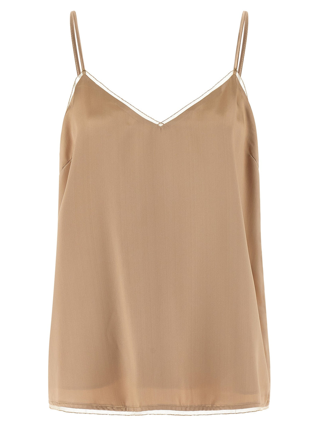 Fabiana Filippi Beige Viscose Tank Tops