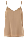 Fabiana Filippi Beige Viscose Tank Tops