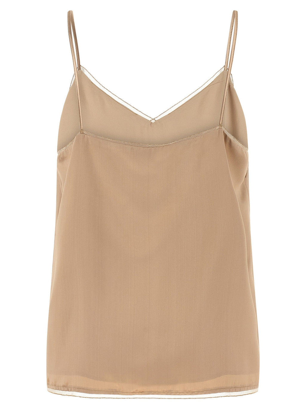 Fabiana Filippi Beige Viscose Tank Tops
