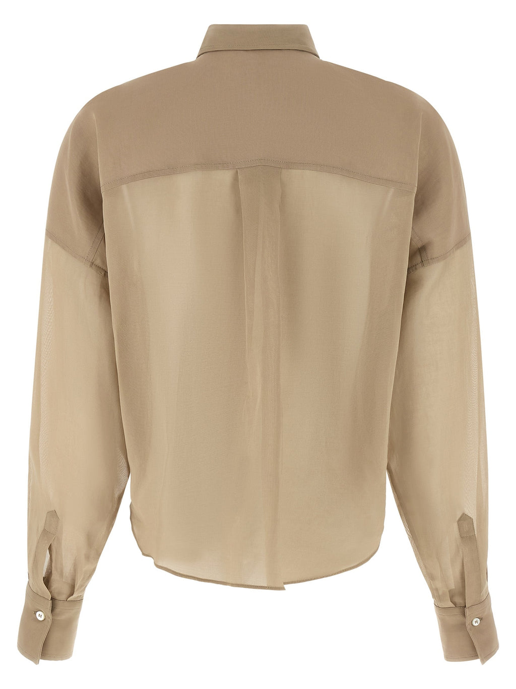 Brunello Cucinelli Beige Cotton Blouse