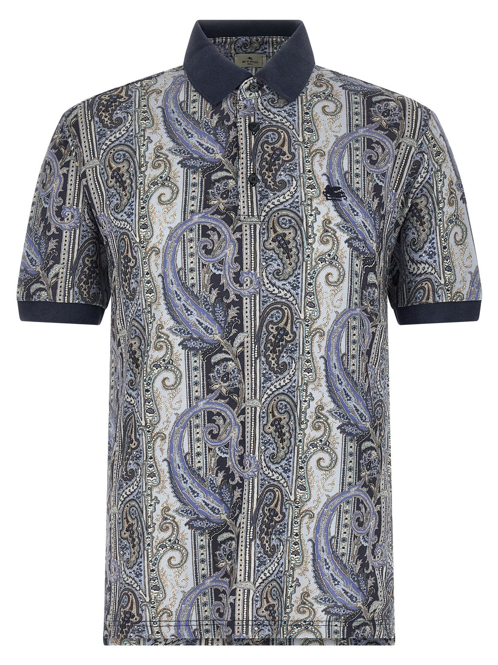 Etro Blue Cotton Polo Shirt