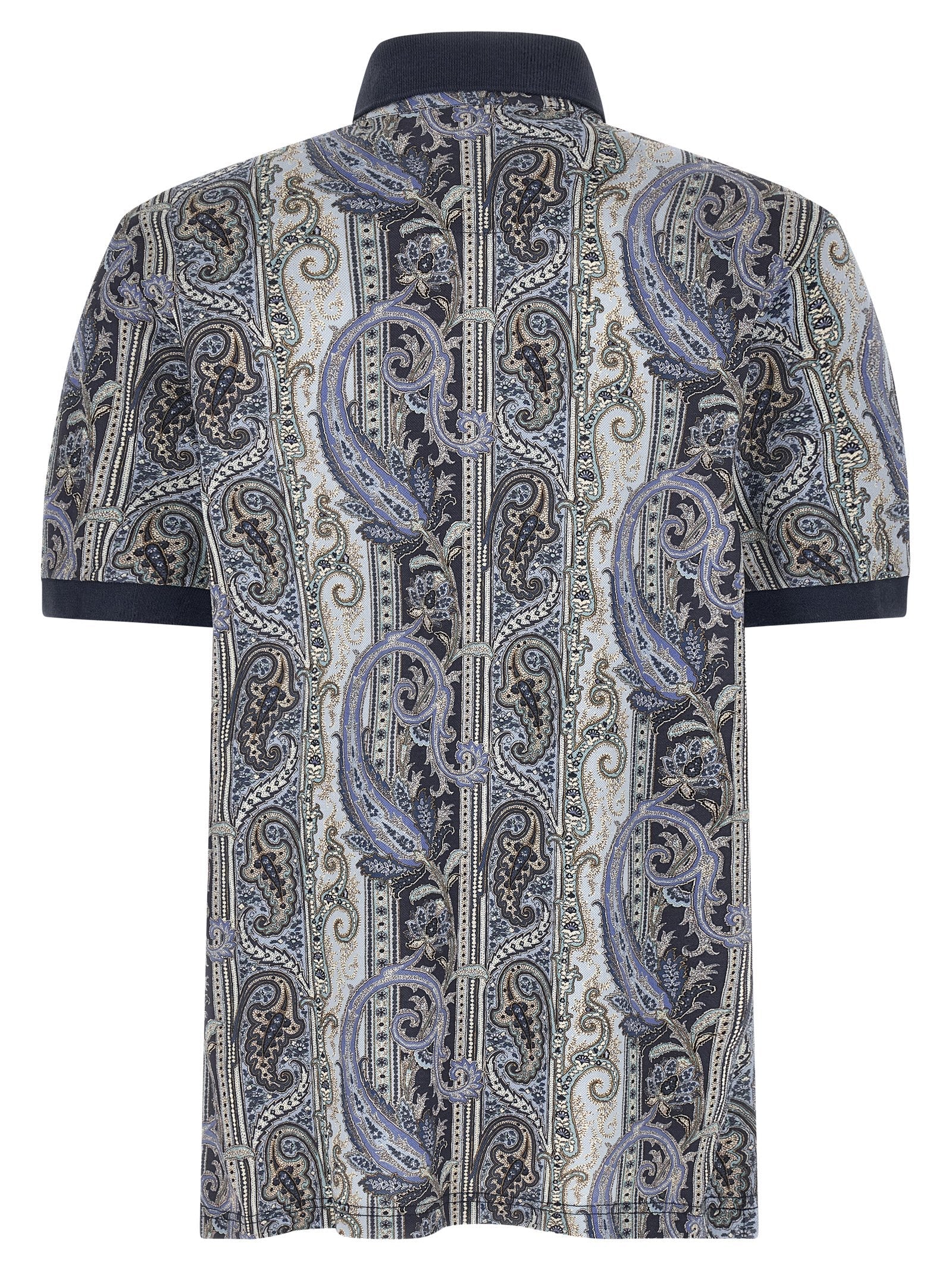 Etro Blue Cotton Polo Shirt