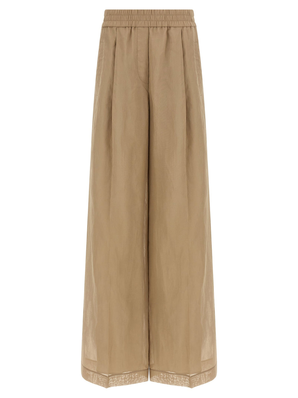 Brunello Cucinelli Beige Cotton Casual Pants