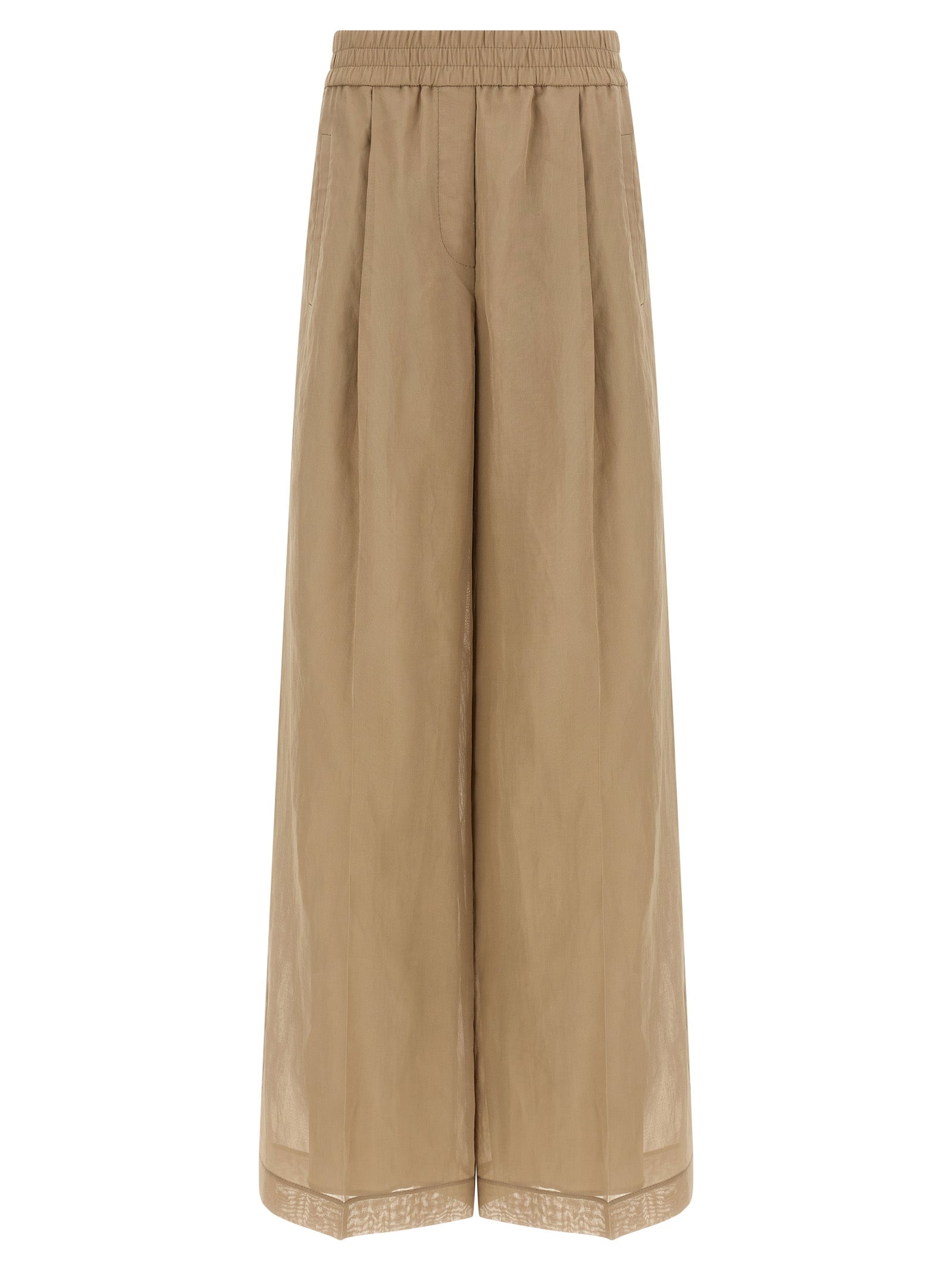 Brunello Cucinelli Beige Cotton Casual Pants