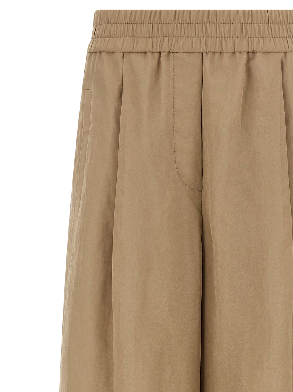 Brunello Cucinelli Beige Cotton Casual Pants