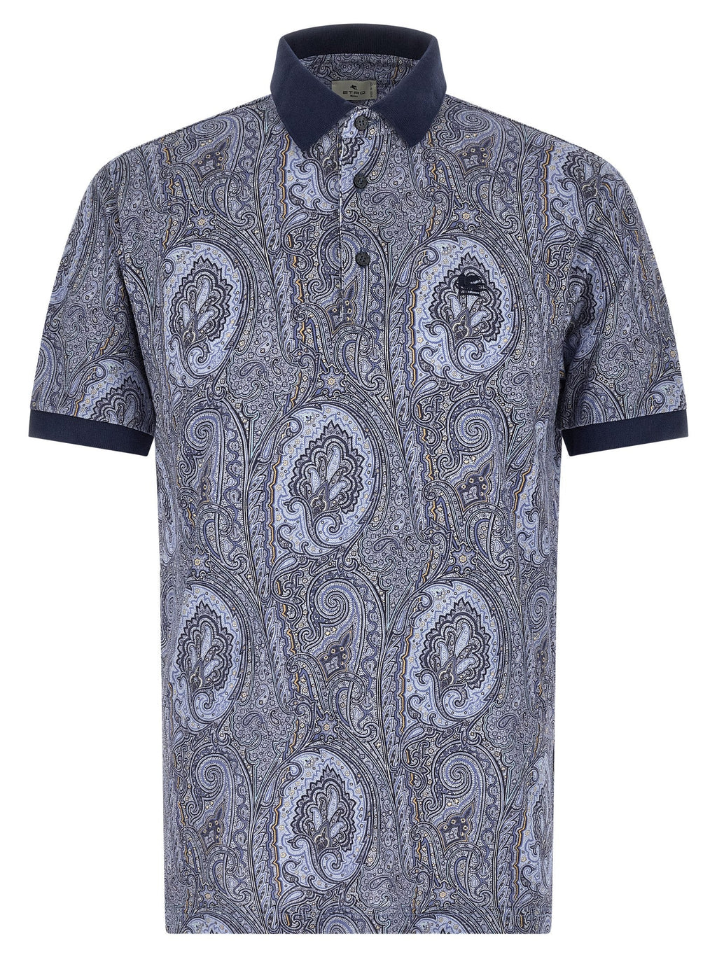 Etro Blue Cotton Polo Shirt