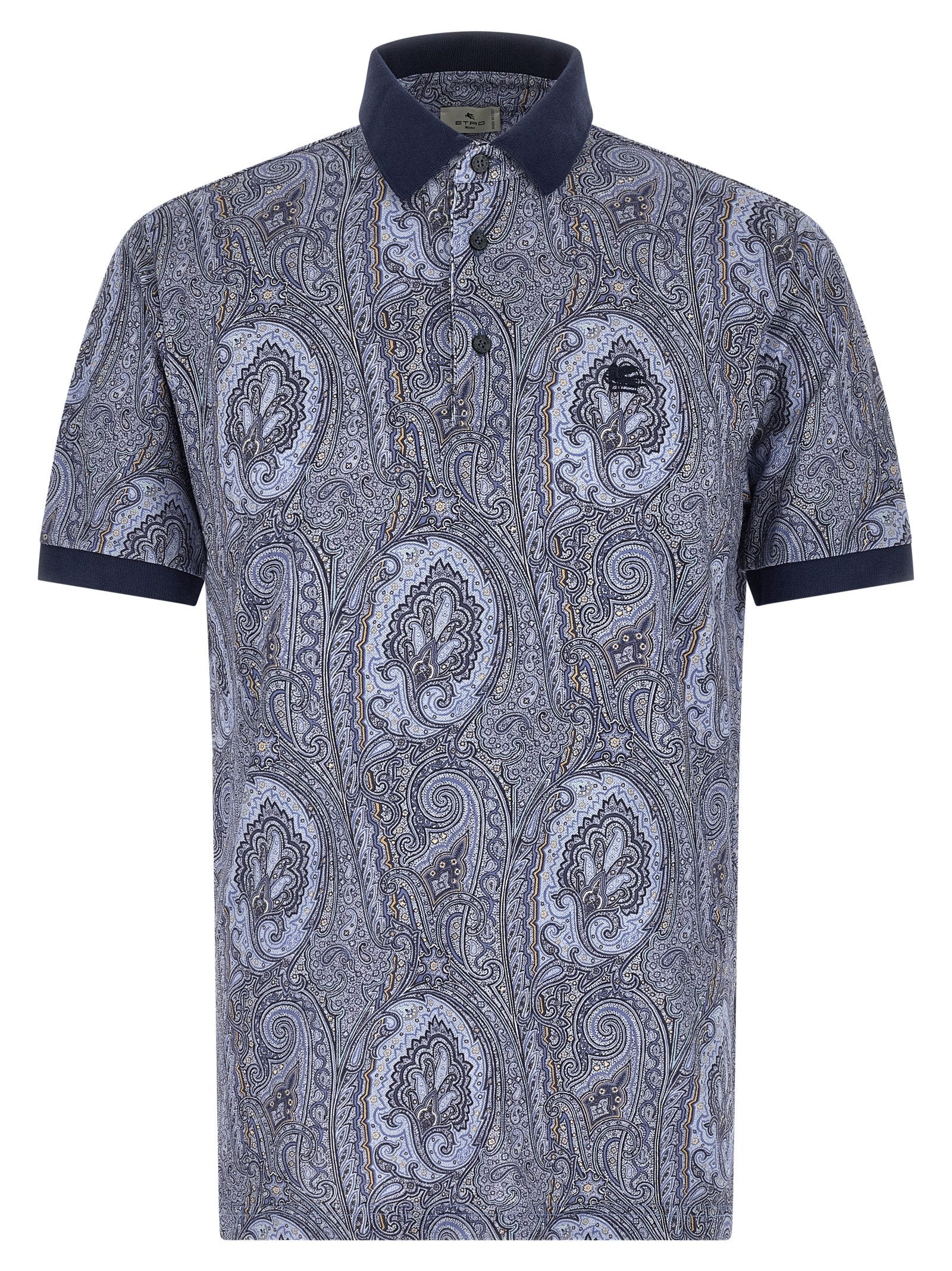 Etro Blue Cotton Polo Shirt
