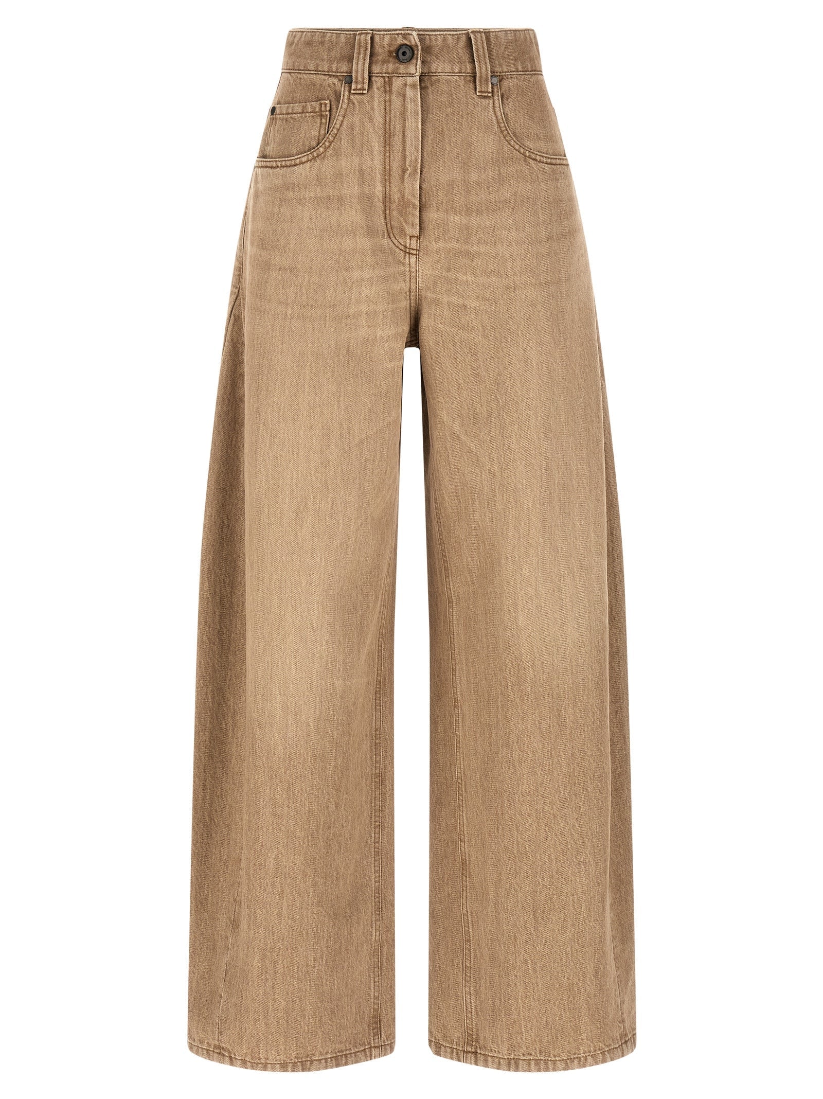 Brunello Cucinelli Beige Cotton Jeans Denim