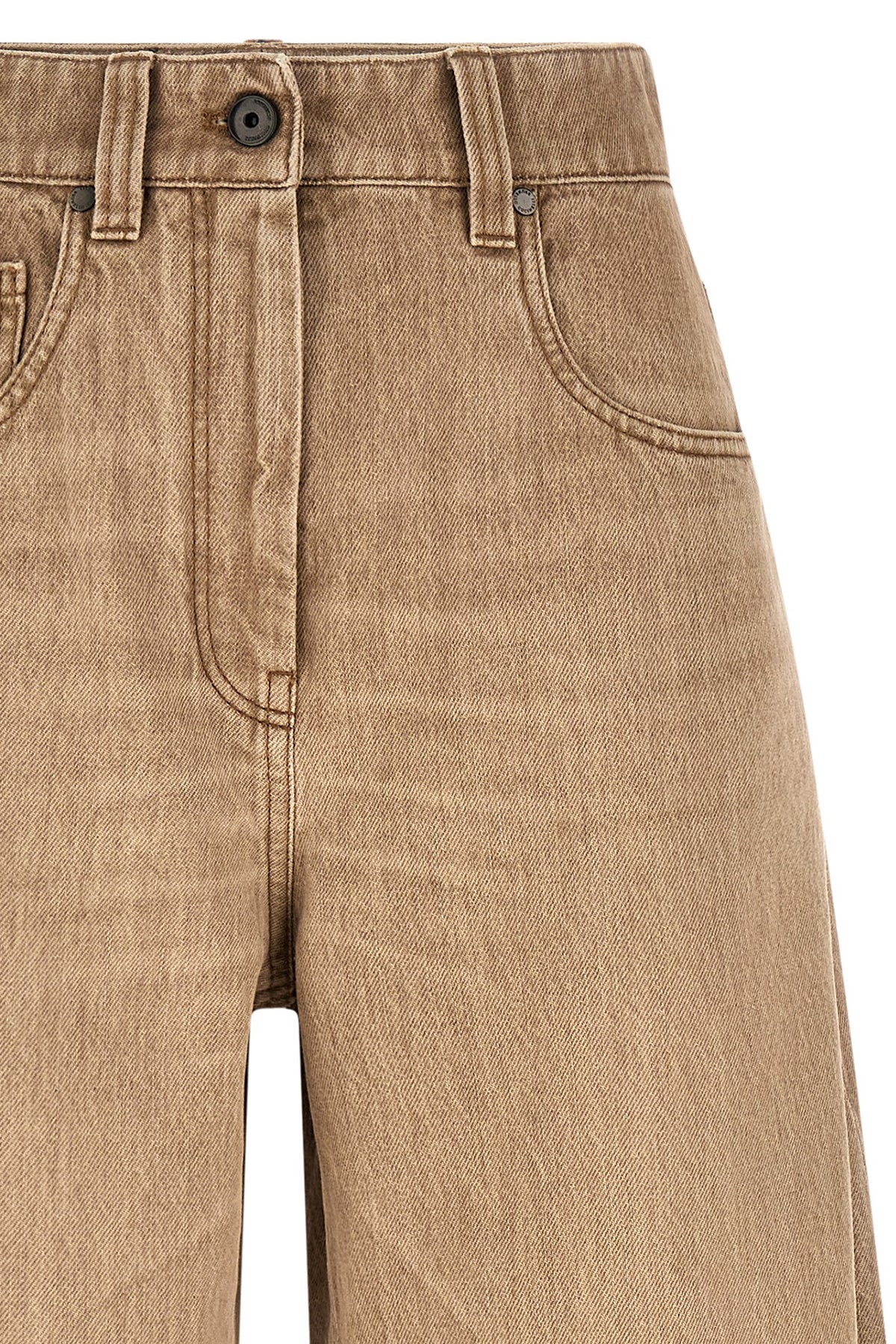 Brunello Cucinelli Beige Cotton Jeans Denim