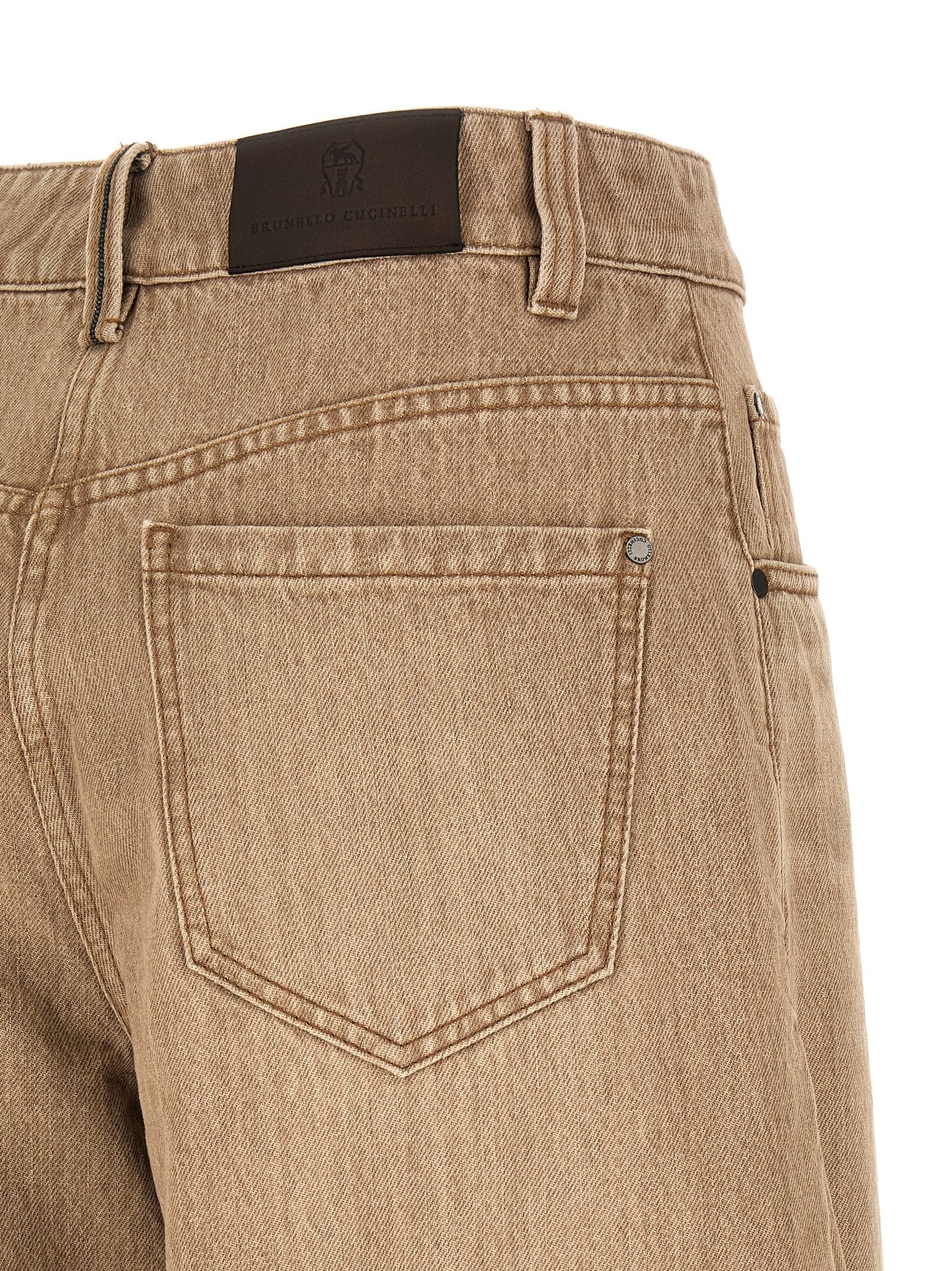 Brunello Cucinelli Beige Cotton Jeans Denim