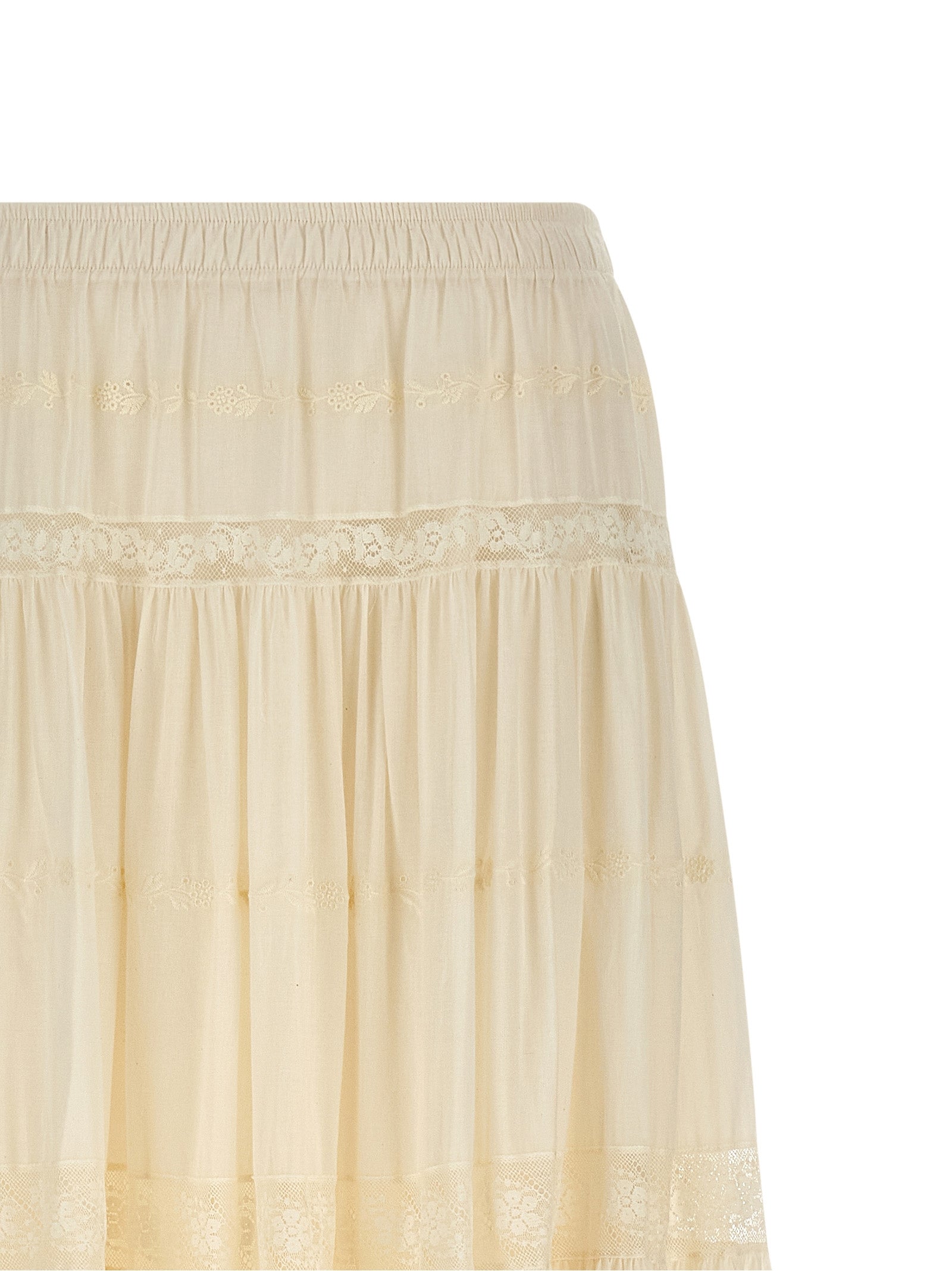 Ermanno Scervino White Cotton Mini Skirt