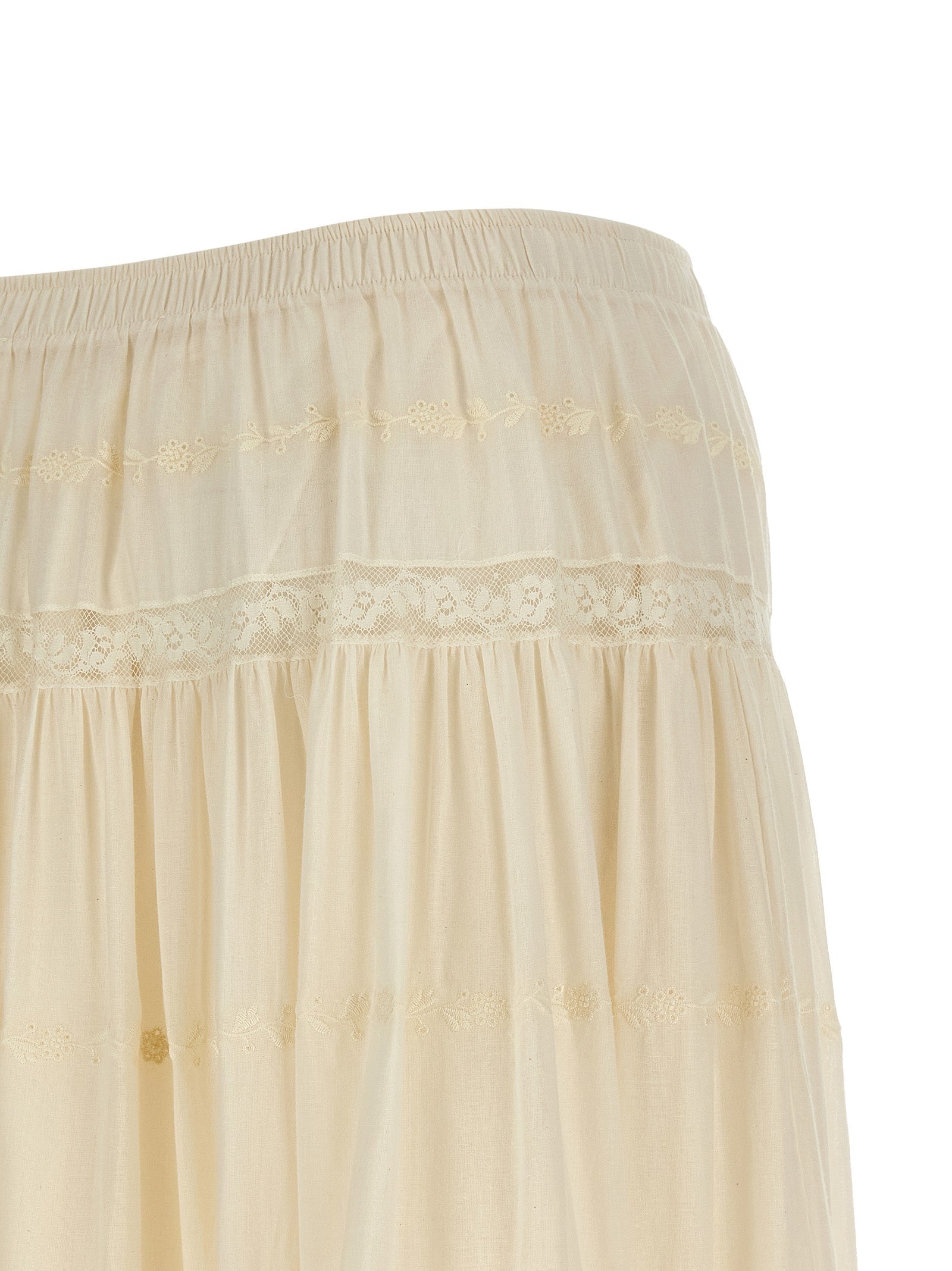 Ermanno Scervino White Cotton Mini Skirt