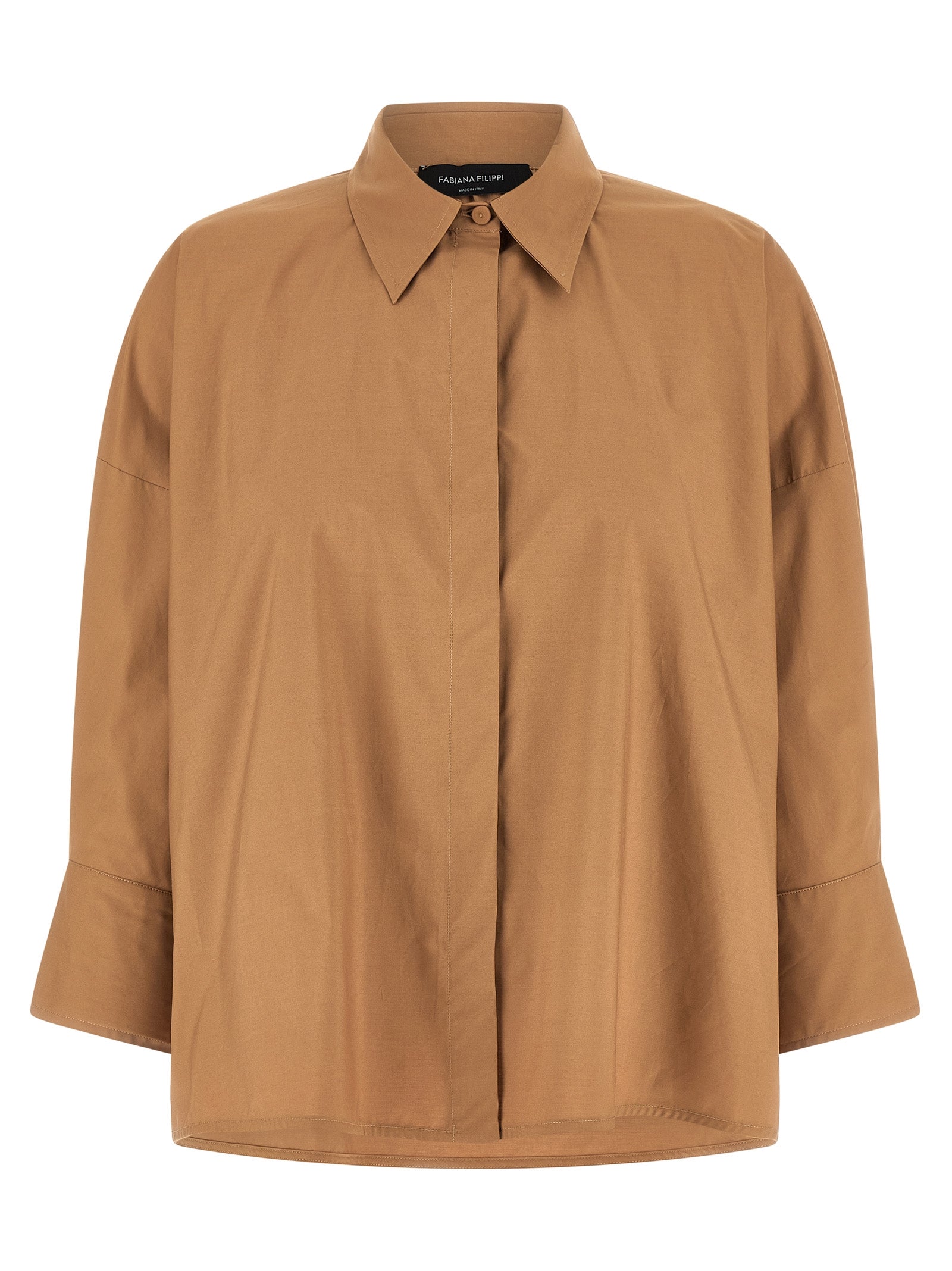 Fabiana Filippi Brown Cotton Blouse