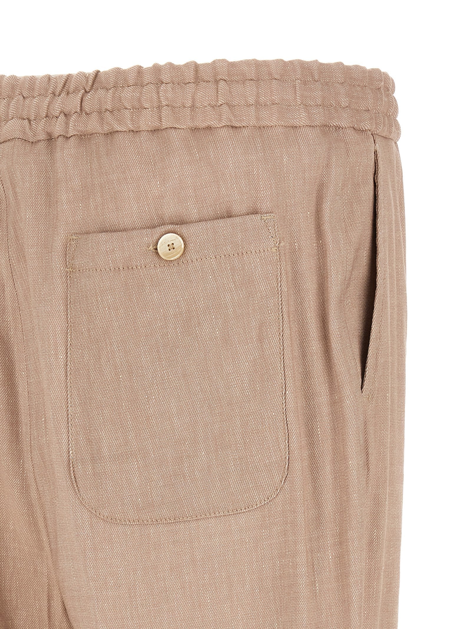 Etro Beige Linen Joggers (Workout Pants)