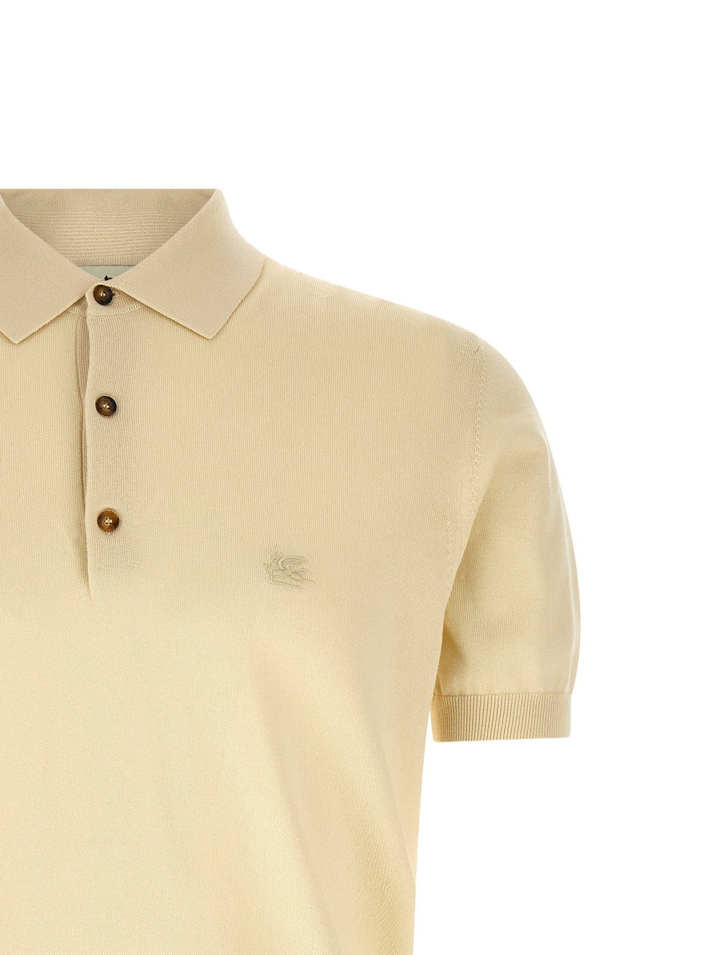 Etro Beige Cotton Polo Shirt