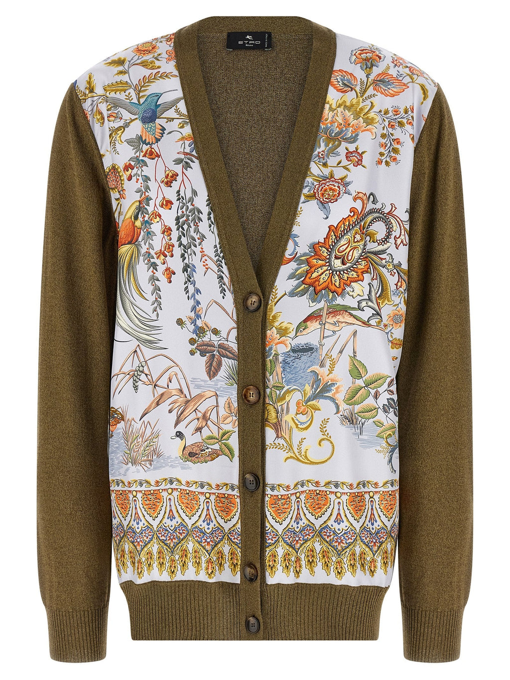 Etro Bicolor Cotton Cardigan