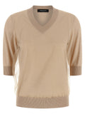 Fabiana Filippi Beige Virgin Wool Cardigan