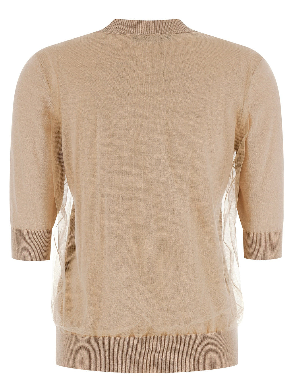 Fabiana Filippi Beige Virgin Wool Cardigan