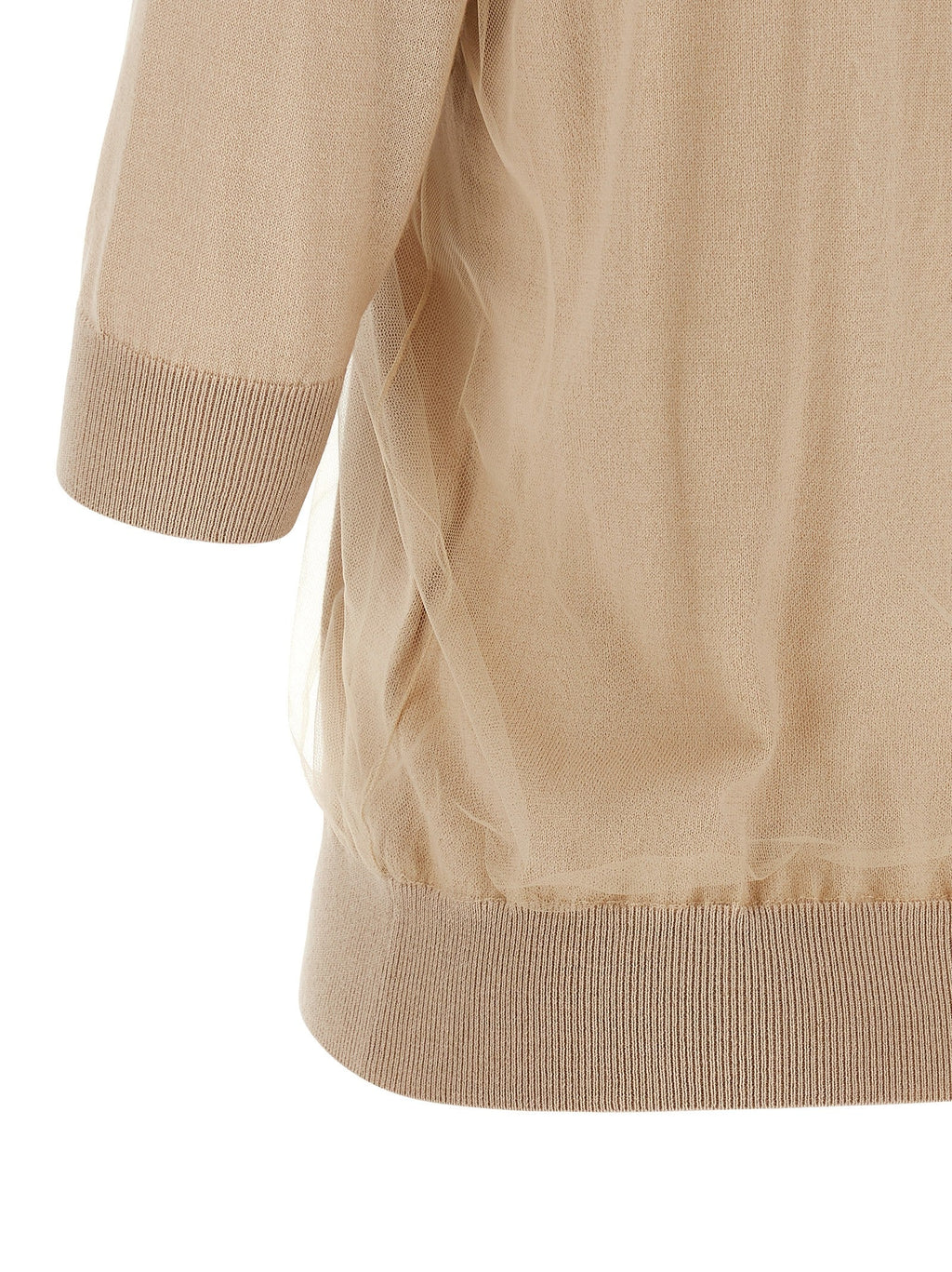 Fabiana Filippi Beige Virgin Wool Cardigan