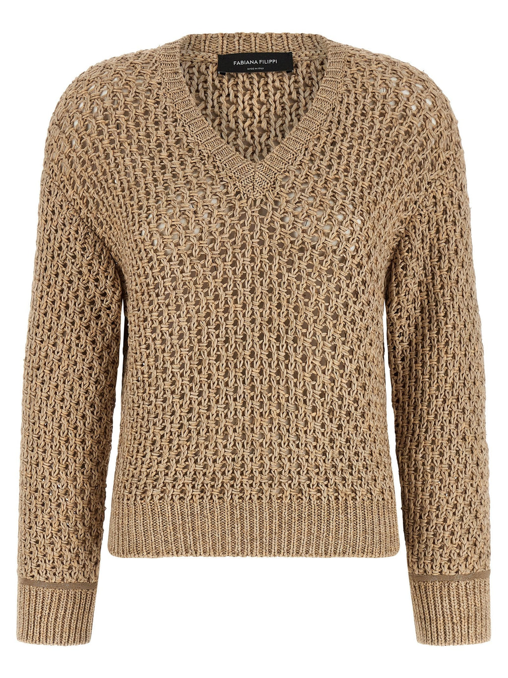 Fabiana Filippi Brown Cotton Cardigan