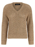 Fabiana Filippi Brown Cotton Cardigan
