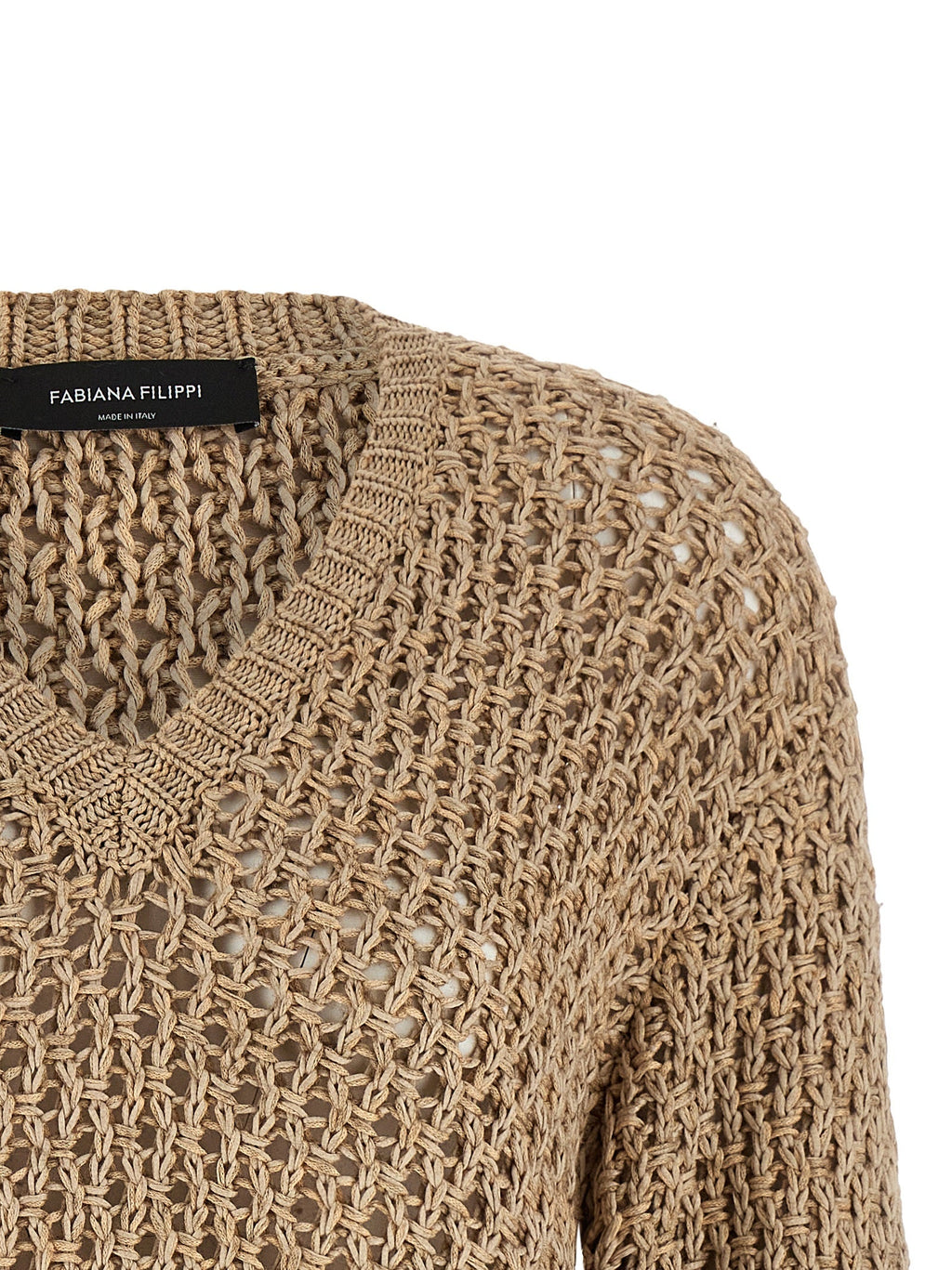 Fabiana Filippi Brown Cotton Cardigan
