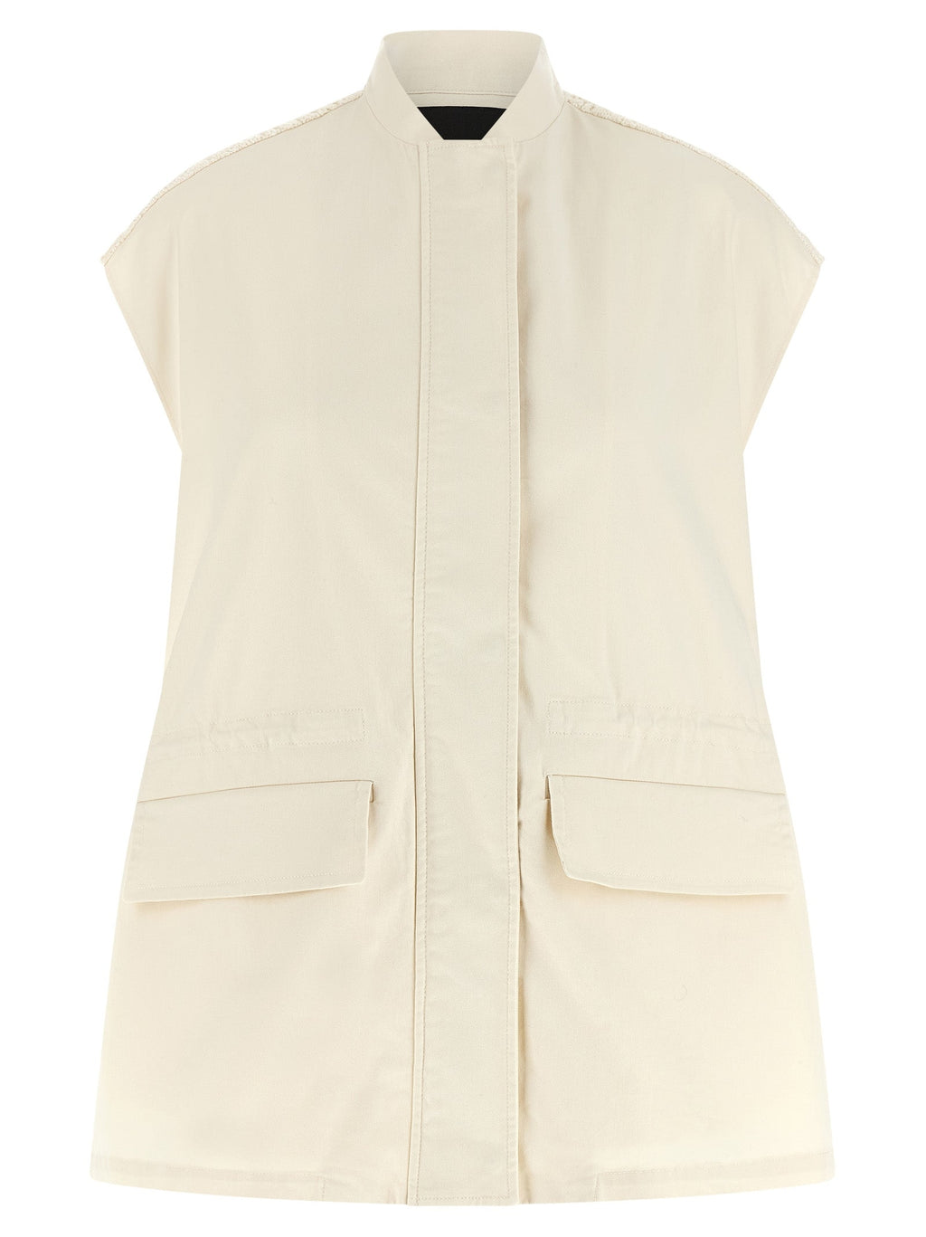Fabiana Filippi Beige Cotton Sleeveless Jacket