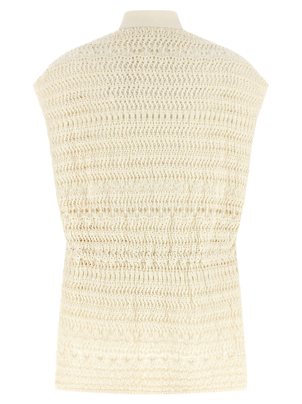 Fabiana Filippi Beige Cotton Sleeveless Jacket