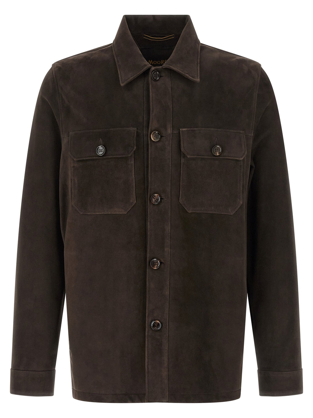 MooRER Brown Lamb Leather Leather Jacket