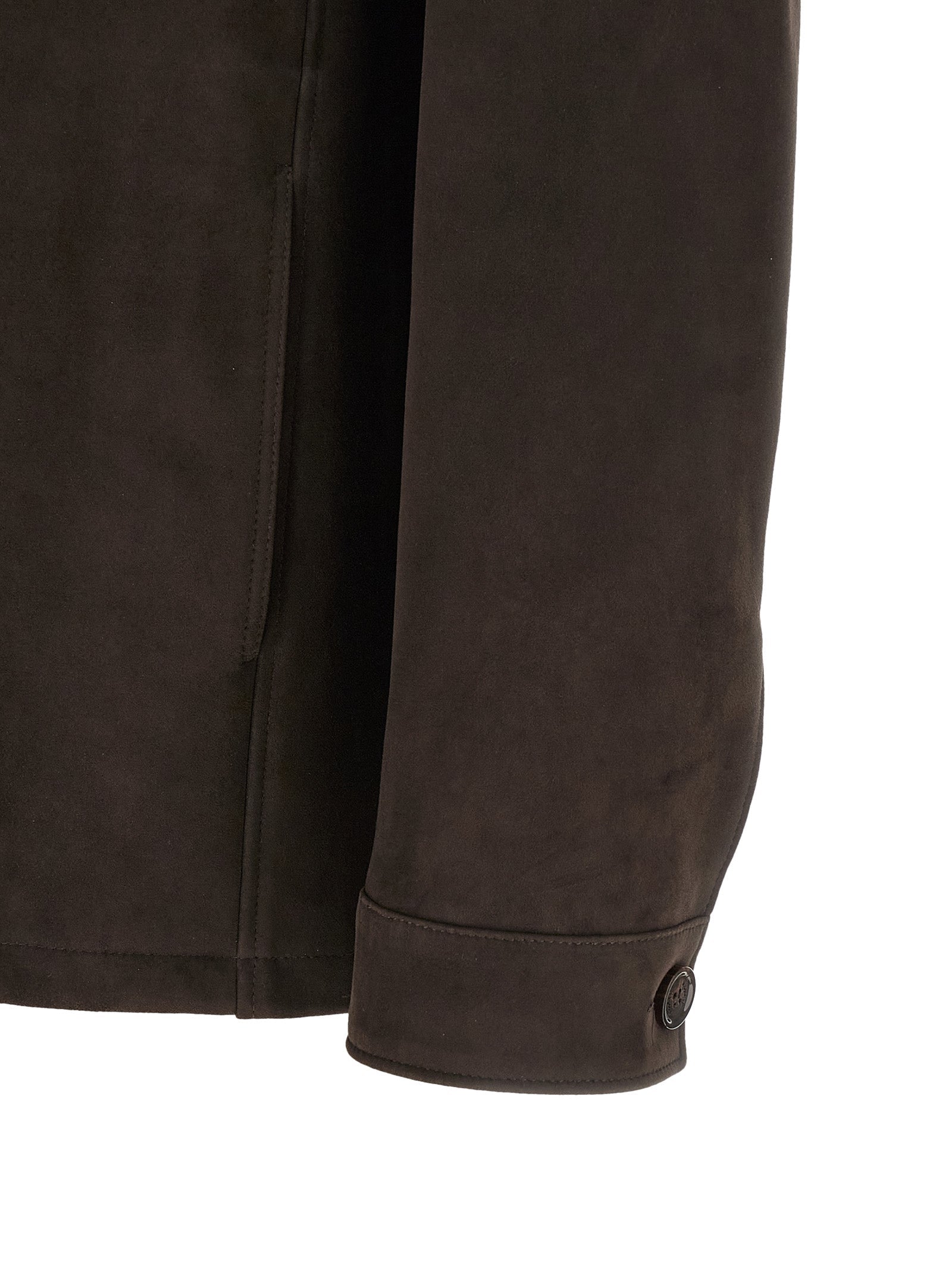 MooRER Brown Lamb Leather Leather Jacket