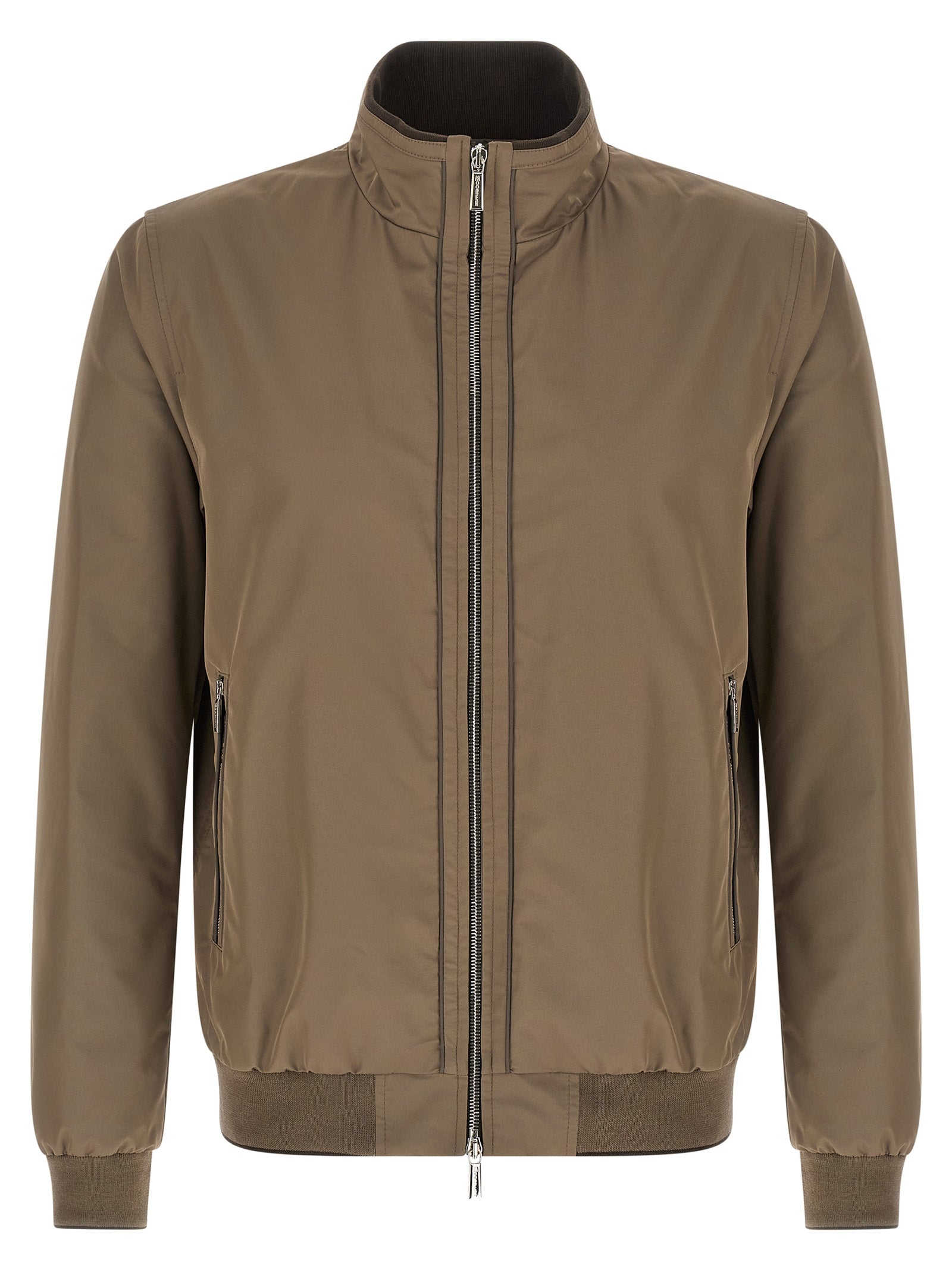 MooRER Beige Polyester Bomber