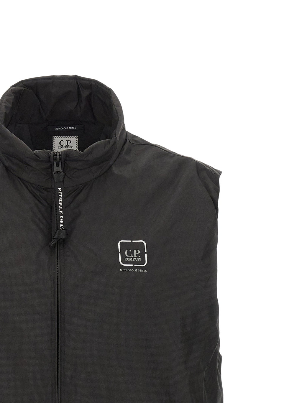 C.P. Company Black Polyamide Sleeveless Jacket