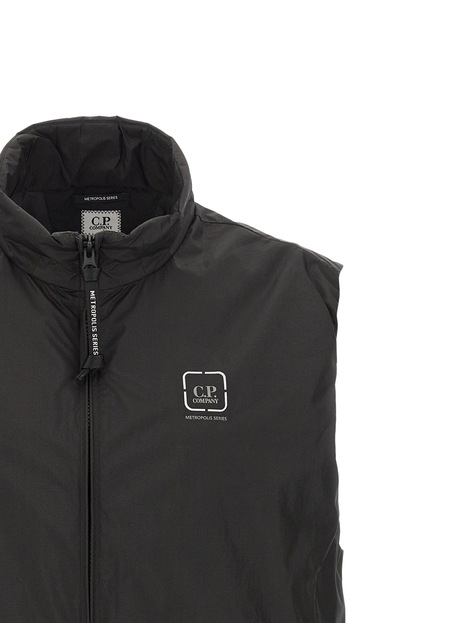 C.P. Company Black Polyamide Sleeveless Jacket
