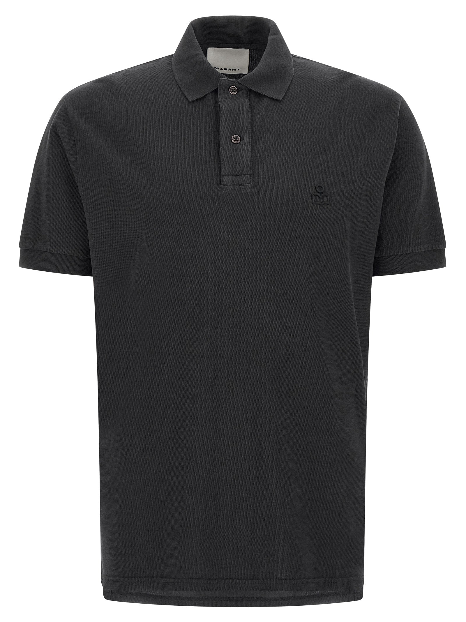 Isabel Marant Black Cotton Polo Shirt