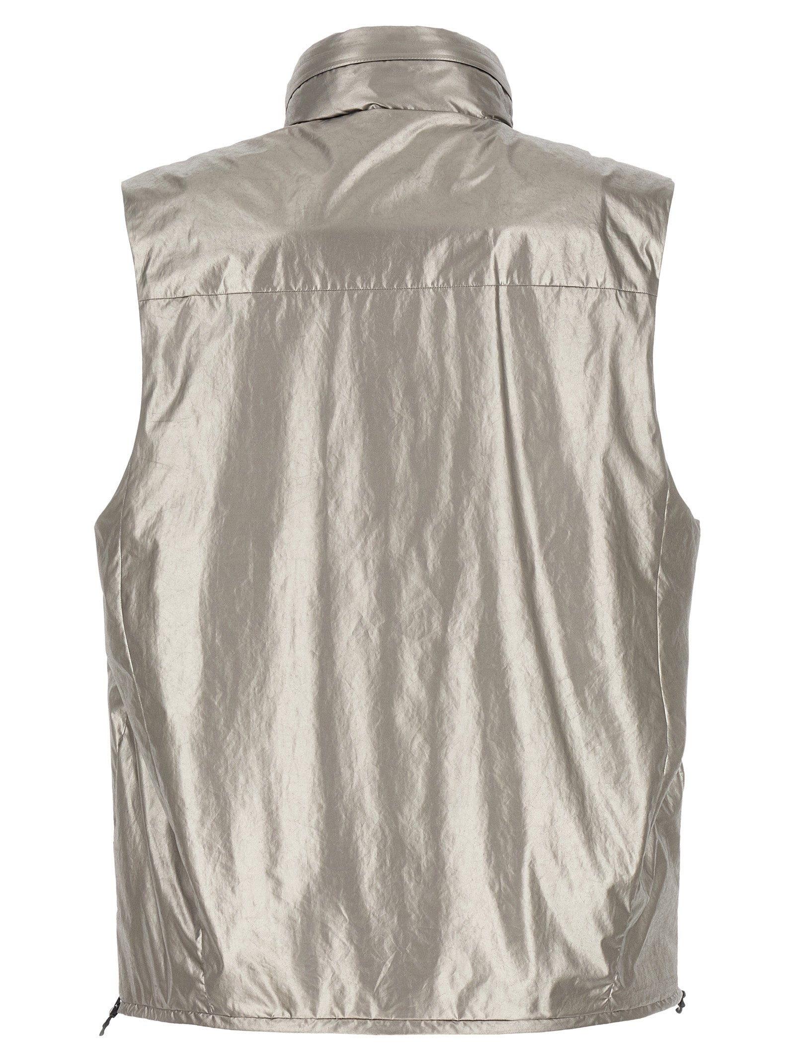 C.P. Company Silver Polyester Sleeveless Jacket