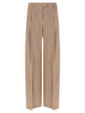 Brunello Cucinelli Multicolor Linen Flared Pants