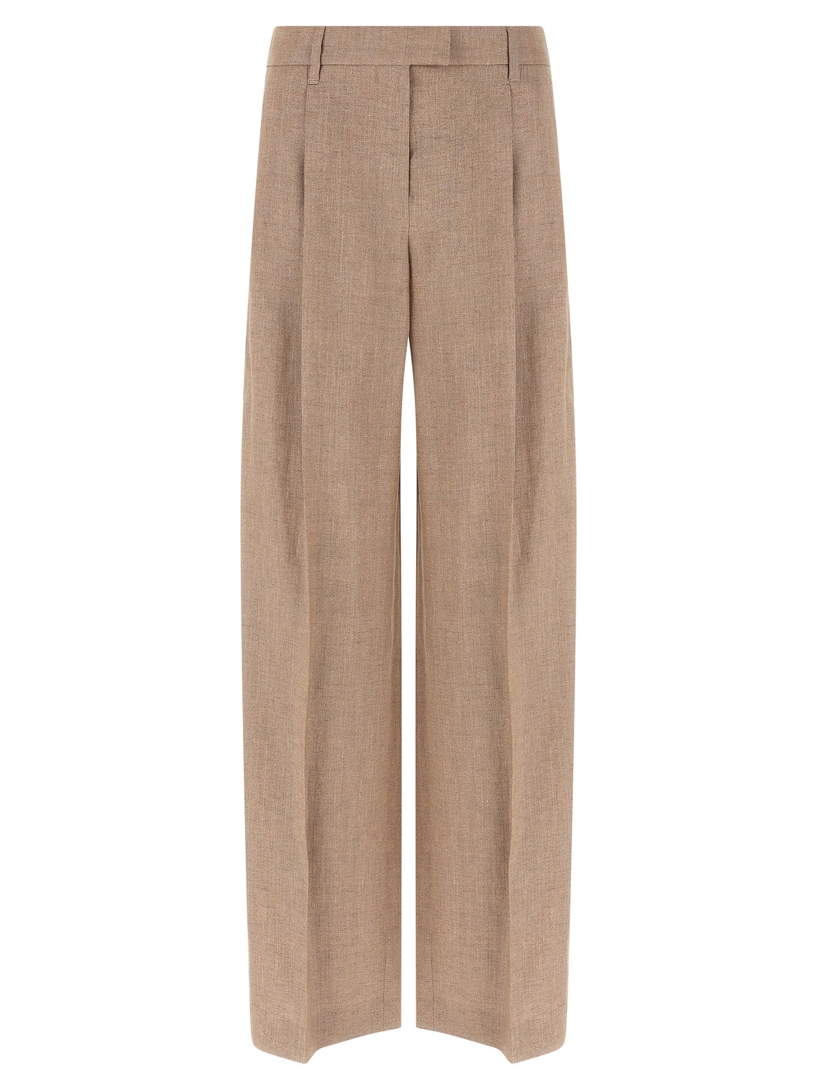 Brunello Cucinelli Multicolor Linen Flared Pants
