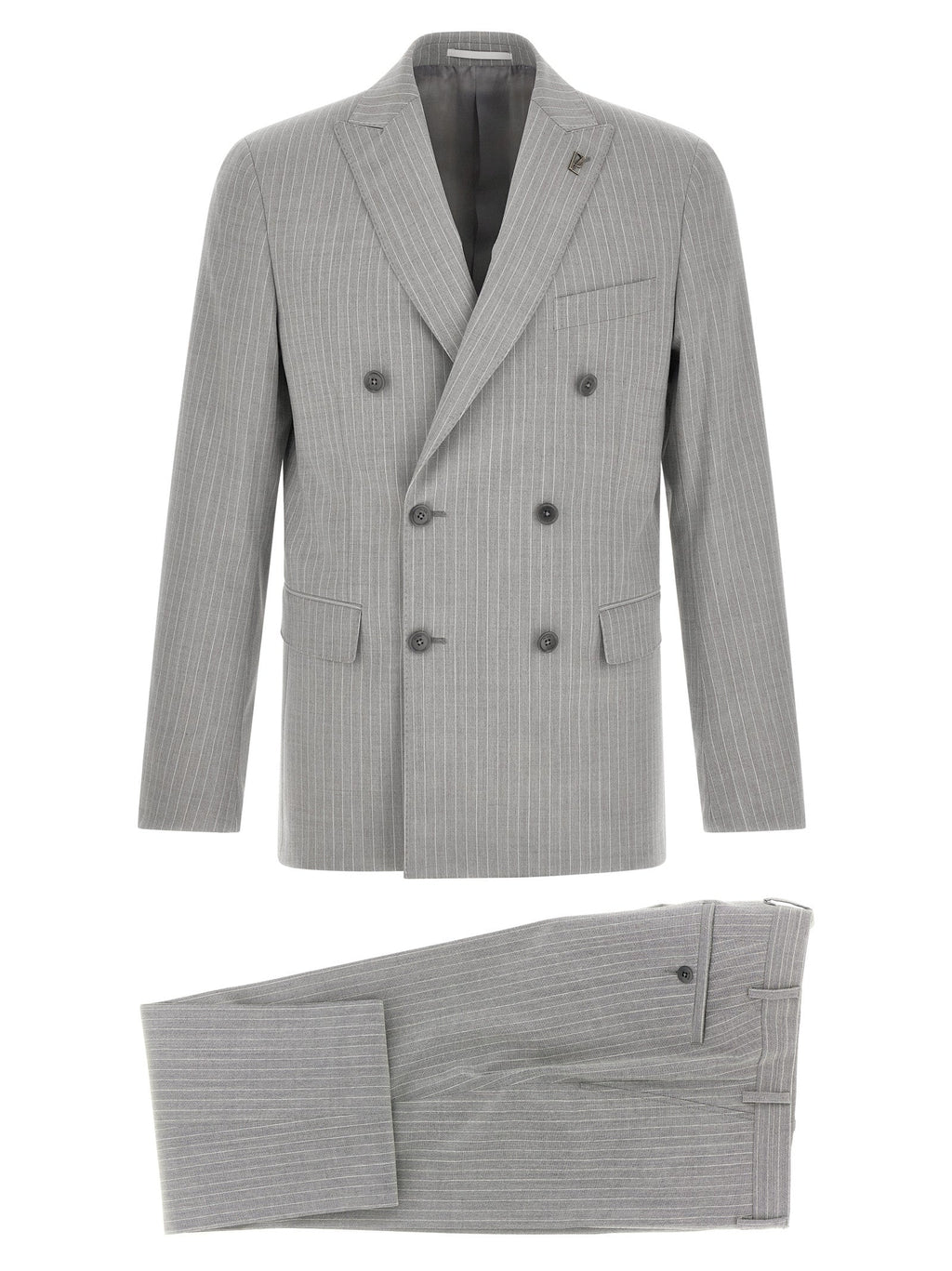 Pal Zileri Gray Polyester Two-Piece Suit