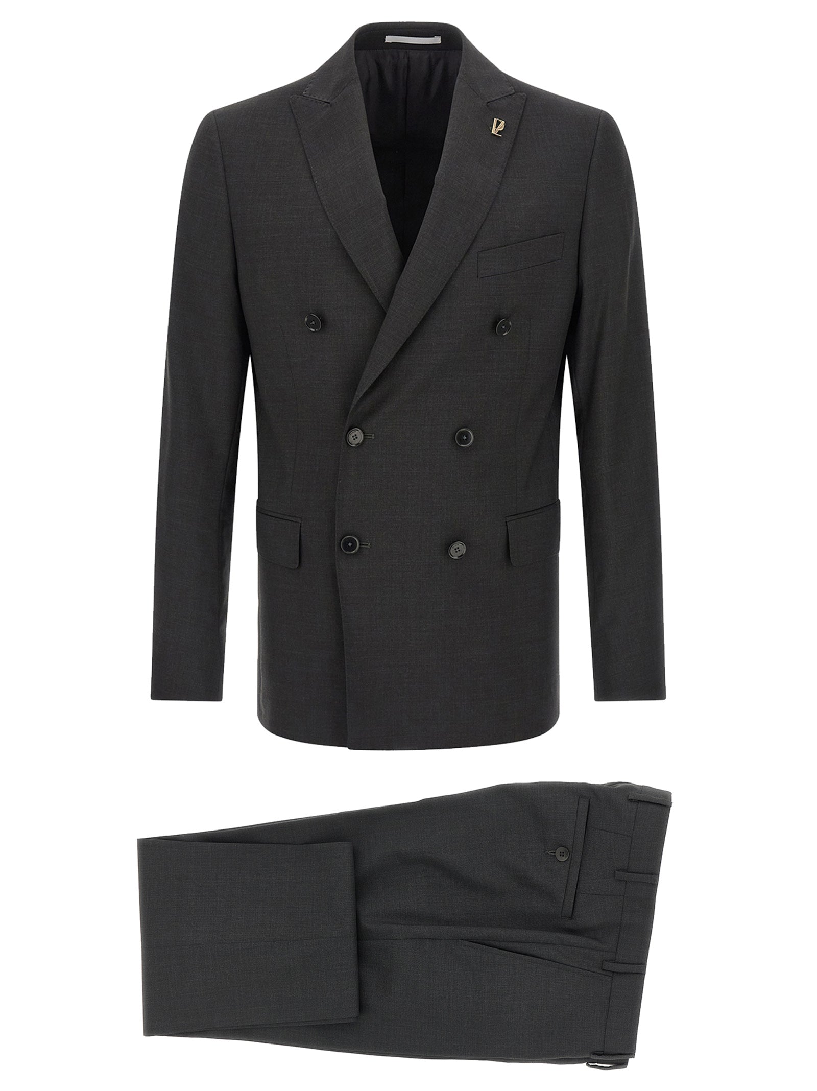 Pal Zileri Gray Viscose Two-Piece Suit