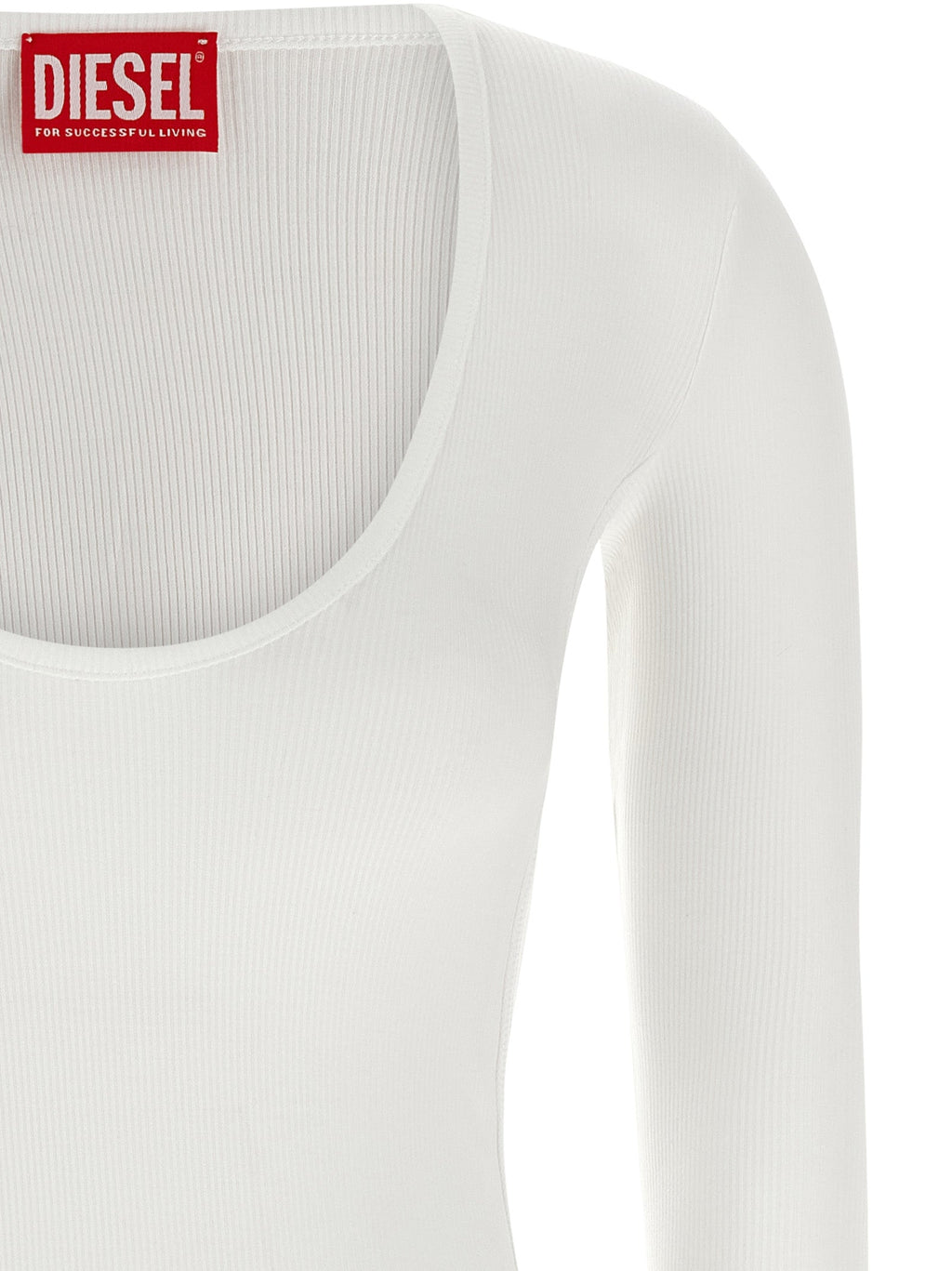 Diesel White Viscose Bodysuit