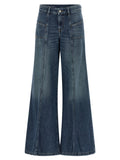 Diesel Blue Cotton Flared Jeans