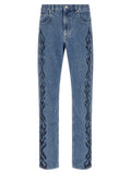 Isabel Marant Blue Cotton Straight-Leg Jeans