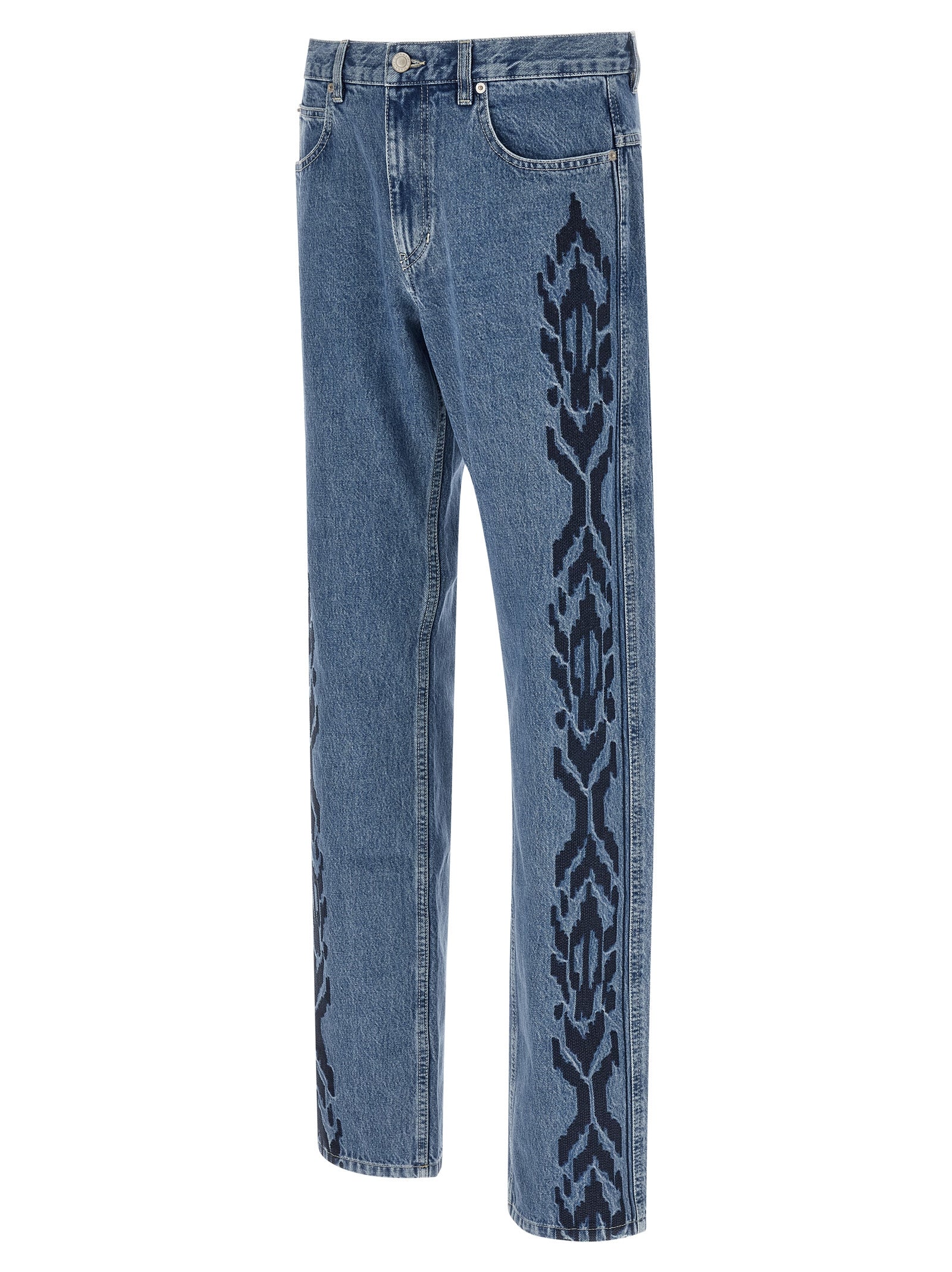 Isabel Marant Blue Cotton Straight-Leg Jeans